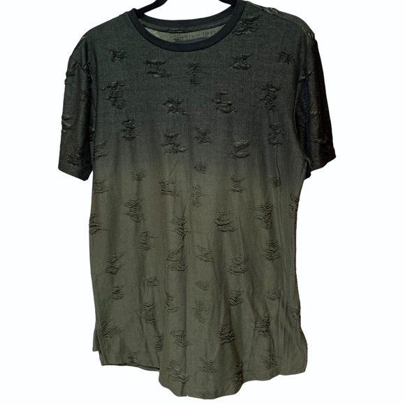 8igith Dstrkt Other - 8ighth Dstrkt Green Ombre Distressed Tee Shirt
